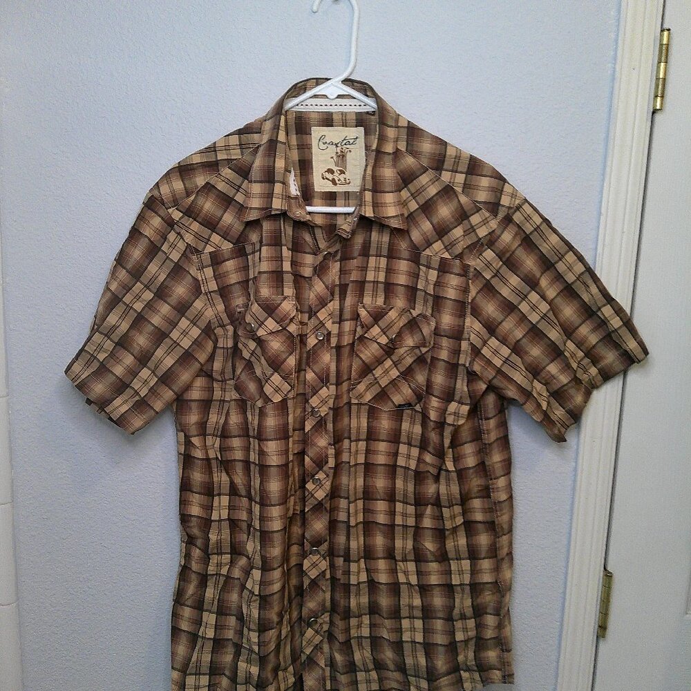 Coastal dress shirt mens large classic